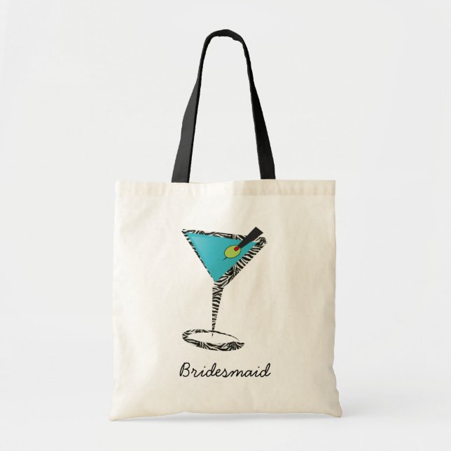 Tote Bag chic aqua martini (Devant)
