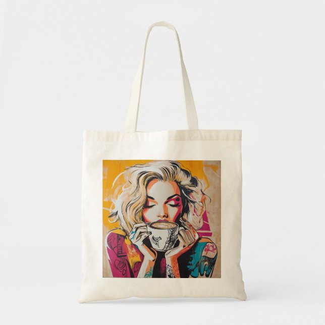 Tote Bag Chic Coffee Lover Fourre-tout - Femme branchée ave (Devant)