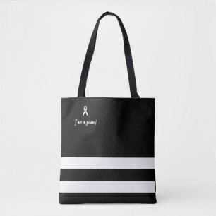 Tote Bag Chic Elegant Je suis un survivant du cancer du sei