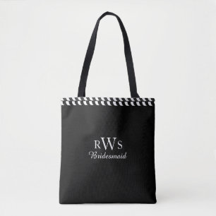 TOTE BAG CHIC FOURRE-TOUT_MODERNE MARIAGE NOIR ET BLANC