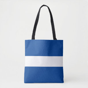 Tote Bag Chic Gras Blanc Profond Océan Bleu Bleu Rayures Na