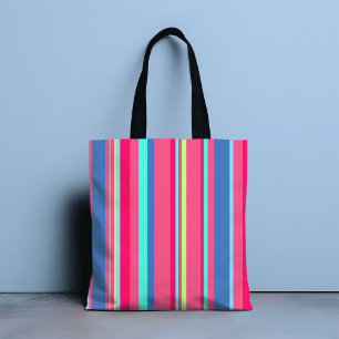 Tote Bag Chic moderne fille Motif de bande de bonbons