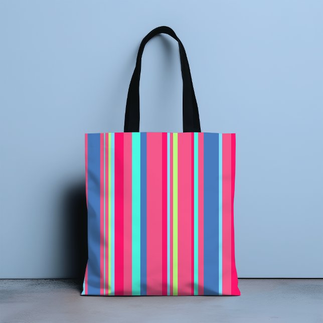 Tote Bag Chic moderne fille Motif de bande de bonbons (Créateur téléchargé)