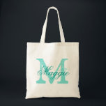 Tote Bag Chic monogramme de nom personnalisé<br><div class="desc">Découvrez plus de 100 styles populaires de sacs fourre-tout mariages de la collection "Sacs fourre-tout Mariages" de ma boutique !</div>