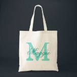 Tote Bag Chic monogramme de nom personnalisé<br><div class="desc">Découvrez plus de 100 styles populaires de sacs fourre-tout mariages de la collection "Sacs fourre-tout Mariages" de ma boutique !</div>