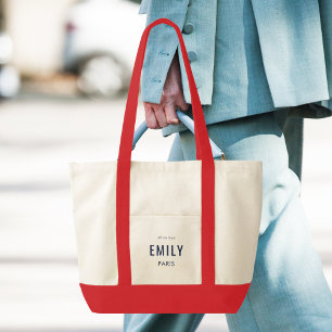 Tote Bag Chic Navy Red Beauty / Fashion Branded Promotionne