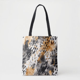 Tote Bag Chic noir bracelet blanc léopard Poster de animal