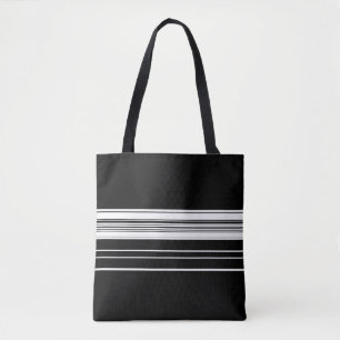 Tote Bag Chic noir rayé