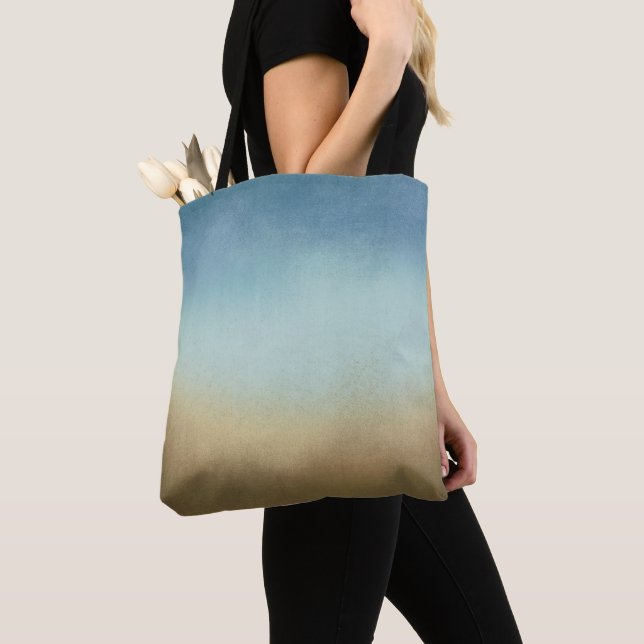 Tote Bag Chic Ombre Bleu Tan Fourre-tout (De près)