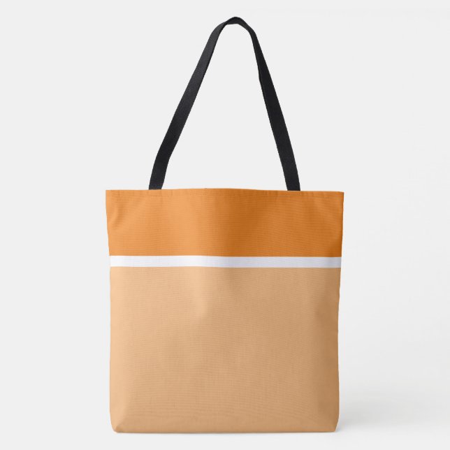 Tote Bag Chic Orange Clair Légèrement Pêche Bloc de Couleur (Devant)