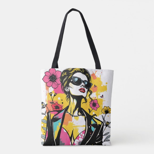 Tote Bag Chic Pop Floral Duo (Dos)