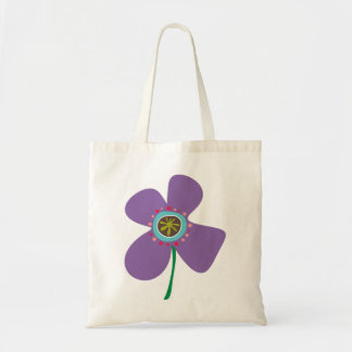 Tote Bag Chic Purple Daisy Pop Fleur Été Mélange Whimsical