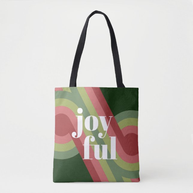 Tote Bag Chic Retro Funky Abstrait Waves Art Motif (Devant)