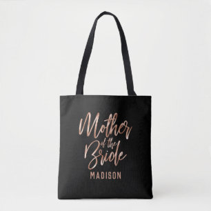 Tote Bag Chic Rose Gold Mère moderne de la mariée Monogramm