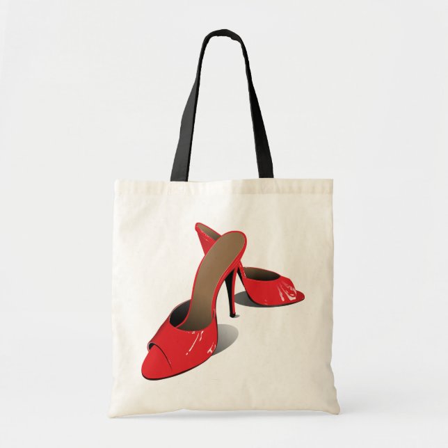 Tote Bag Chic Rouge Haut talons Glamour Stiletto Mode