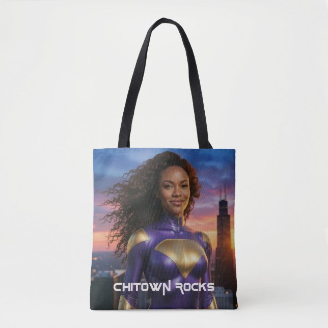 TOTE BAG CHICAGO - CHITOWN ROCKS (Devant)