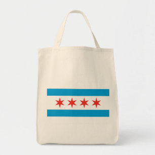 Tote Bag Chicago Drapeau de l'épicerie Fourre-tout