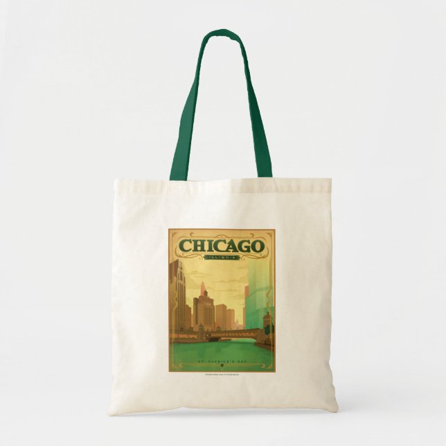 Tote Bag Chicago, IL - Saint Patrick's Day (Devant)
