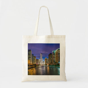 Tote Bag Chicago Illinois la nuit