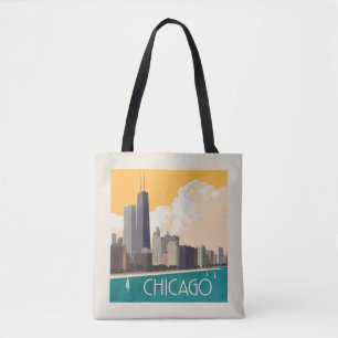 Tote Bag Chicago   Skyline moderne