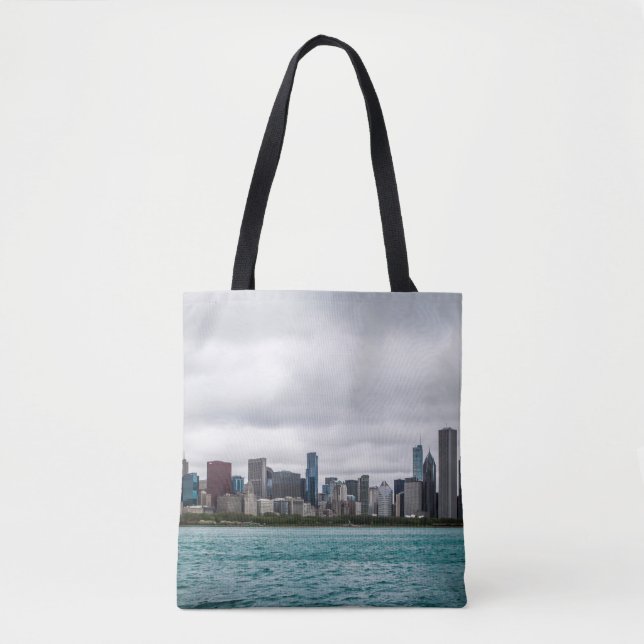 Tote Bag Chicago skylinechicago, skyline, aérien, architect (Devant)