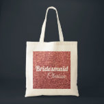 Tote Bag chick chick rose or parties scintillant bridesmaid<br><div class="desc">Design élégant et tendance en parties scintillant d'or rose faux.</div>