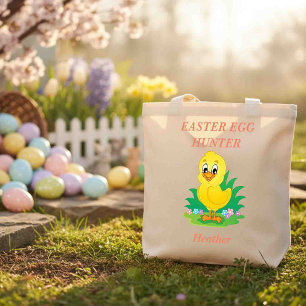 Tote Bag Chick jaune adorable Chasse aux oeufs de Pâques
