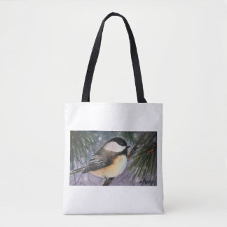 Tote Bag Chickadee sur la branche Fourre-tout