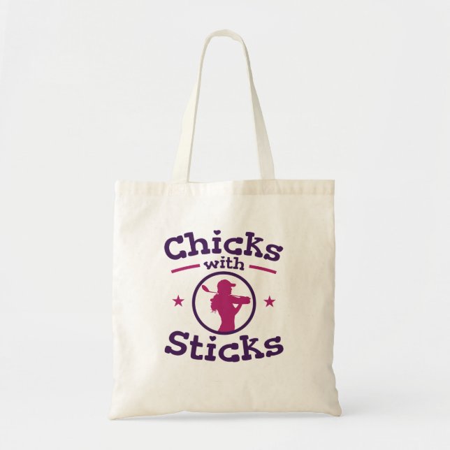 Tote Bag Chicks with Sticks Golf Golfing Golfer Women (Devant)