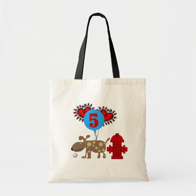 Tote Bag Chien 5e anniversaire tshirts et cadeaux (Devant)