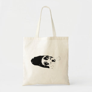 Tote Bag Chien à l'encre marchant démultiplie les courses s