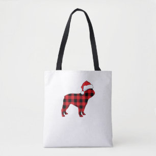 Tote Bag Chien à taureaux français de Noël Chapeau rouge de