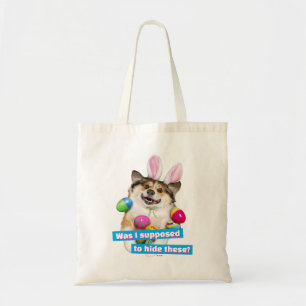 Tote Bag Chien allongé sur des œufs de Pâques