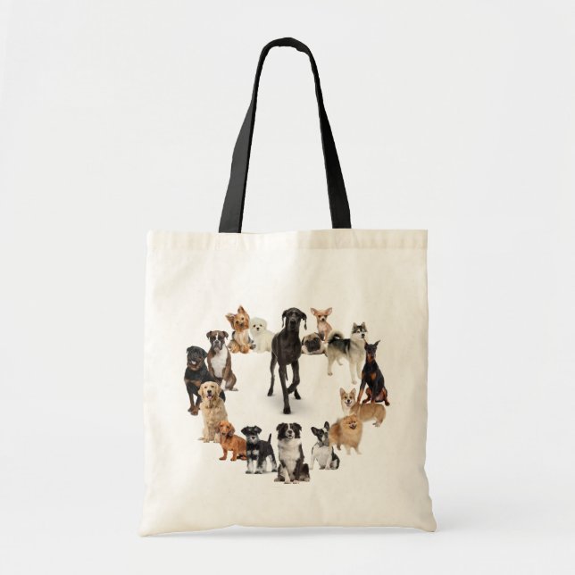 Tote Bag Chien amusant race Animaux de compagnie chien (Devant)