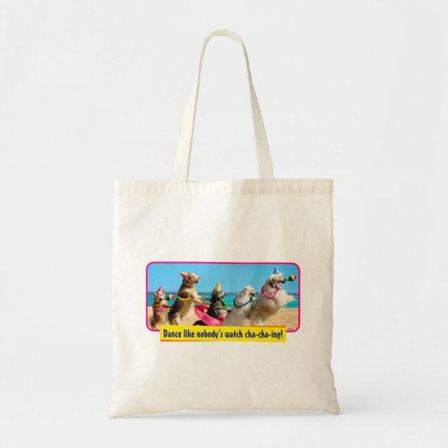 Tote Bag Chien Anniversaire Conga Line (Devant)