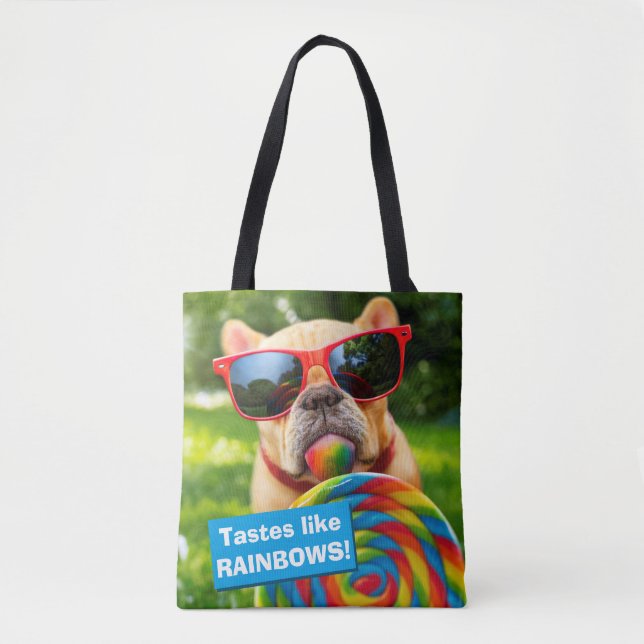 Tote Bag Chien avec la grosse sucette (Devant)
