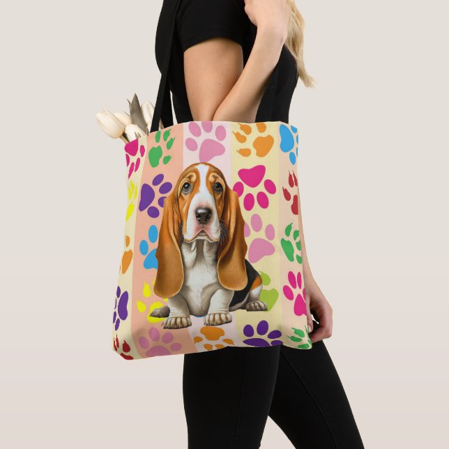 Tote Bag Chien, Basset Hound (De près)