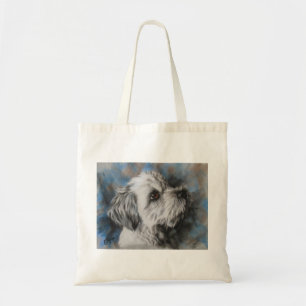 Tote Bag Chien blanc maltais/chih tzu moelleux