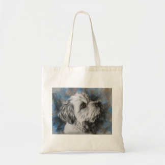 Tote Bag Chien blanc maltais/chih tzu moelleux
