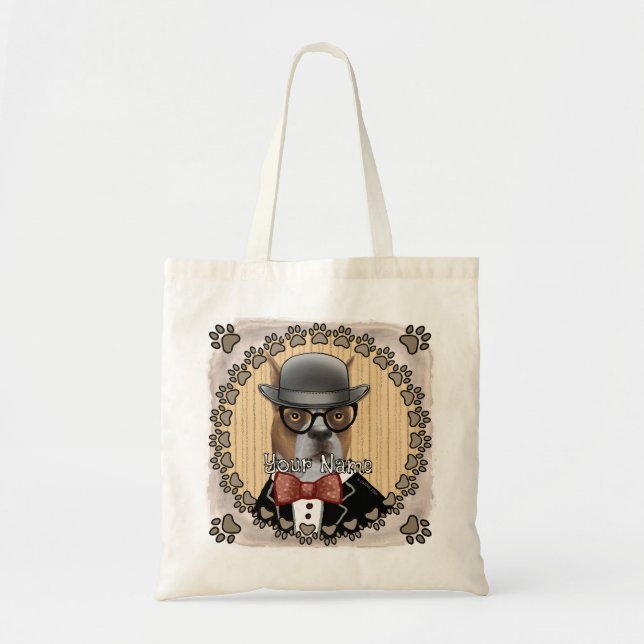 Tote Bag Chien Boxer  (Devant)