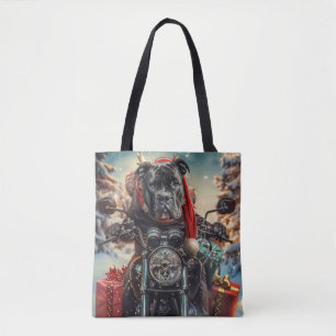 Tote Bag Chien Cane Corso à moto Noël