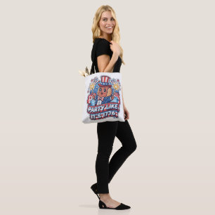 Tote Bag Chien chaud patriotique drôle pour la fête du 4 ju