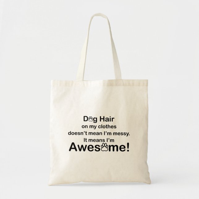 Tote Bag Chien Cheveux incroyable Fourre-tout (Devant)