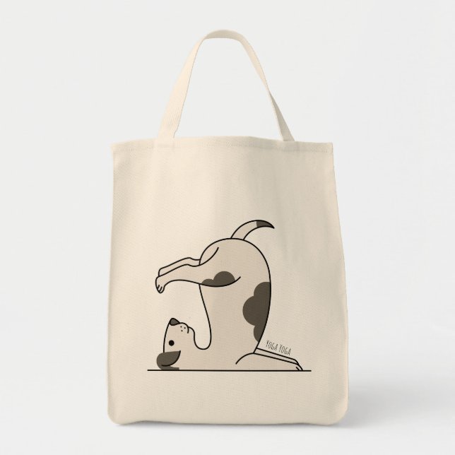 Tote Bag Chien - Chien de Yoga mignon Pour Amoureux des chi (Devant)