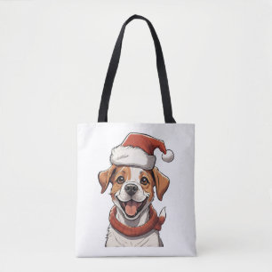Tote Bag Chien chiot mignon portant le T-Shi classique Casq