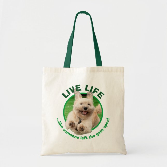 Tote Bag Chien Courant Dans Le Jardin (Devant)