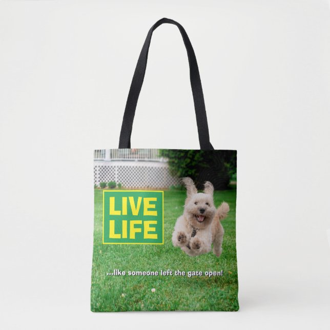 Tote Bag Chien Courant Dans Le Jardin (Devant)