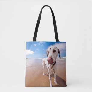 Tote Bag Chien dalmatien sur la plage