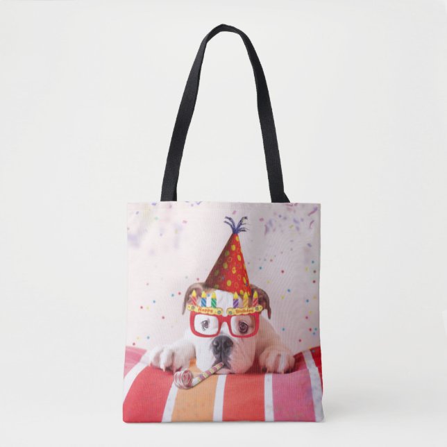 Tote Bag Chien d'anniversaire (Devant)
