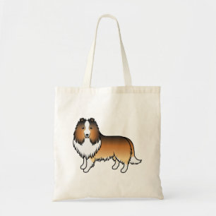 Tote Bag Chien de bande dessinée Shetland Sable Sheltie